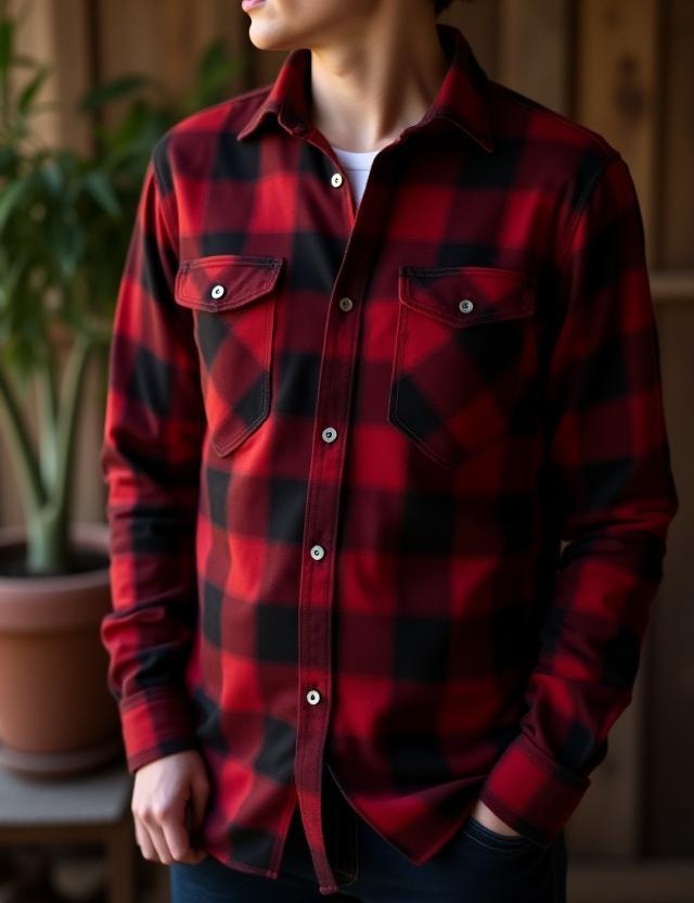 Plaid flannel shirt