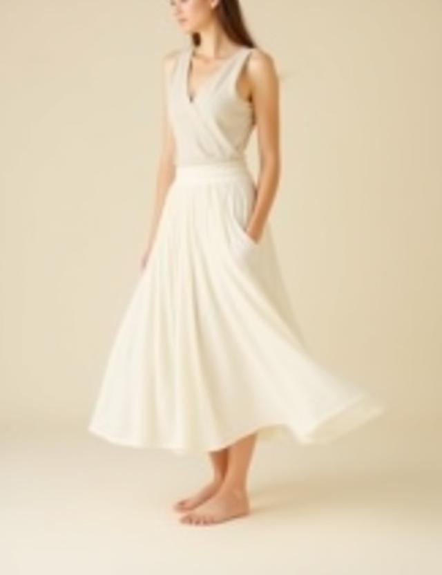 Organic cotton wrap skirt